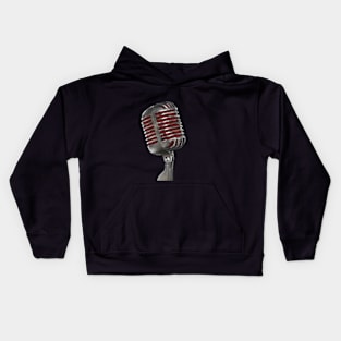 Vintage microphone Kids Hoodie